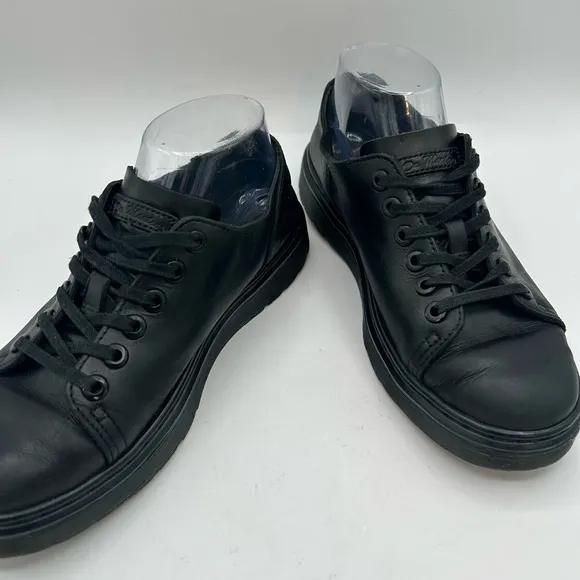 Dr. Martens Docs Dante 6 Eye Leather Shoes in Black Sneaker, Grunge Y2K men’s 6