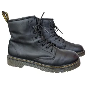 Dr. Martens Junior 1460 Softy T Leather Lace Up Boots in Black Size US 4M US 5L
