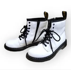 Dr. Martens Junior 1460 White Lace-up Boots Kids Size 3