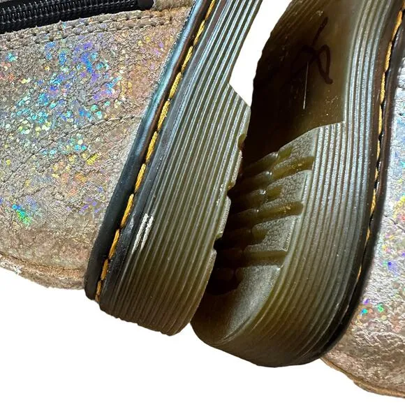 Dr. Martens | Kids Size 10 Youth Silver Cosmic Glitter