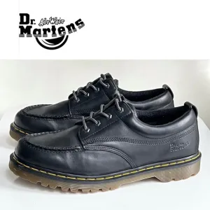 Dr. Martens Lowell Moc Toe Black Leather Work Shoes Size 13