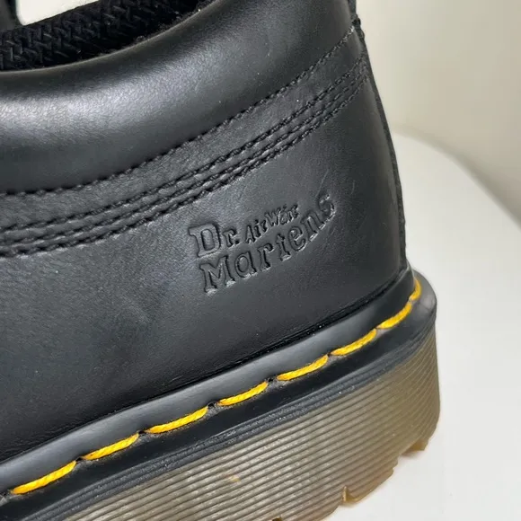Dr. Martens Lowell Moc Toe Black Leather Work Shoes Size 13