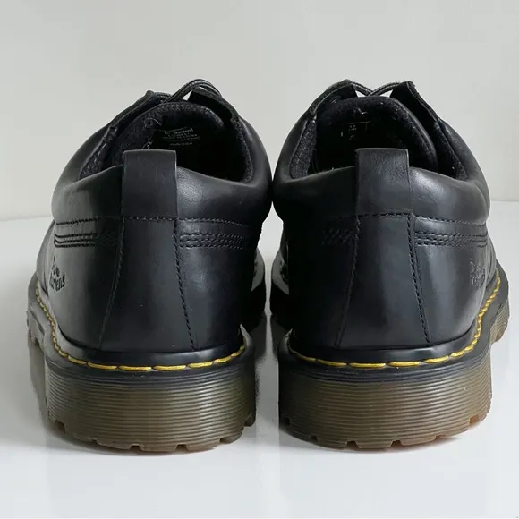 Dr. Martens Lowell Moc Toe Black Leather Work Shoes Size 13