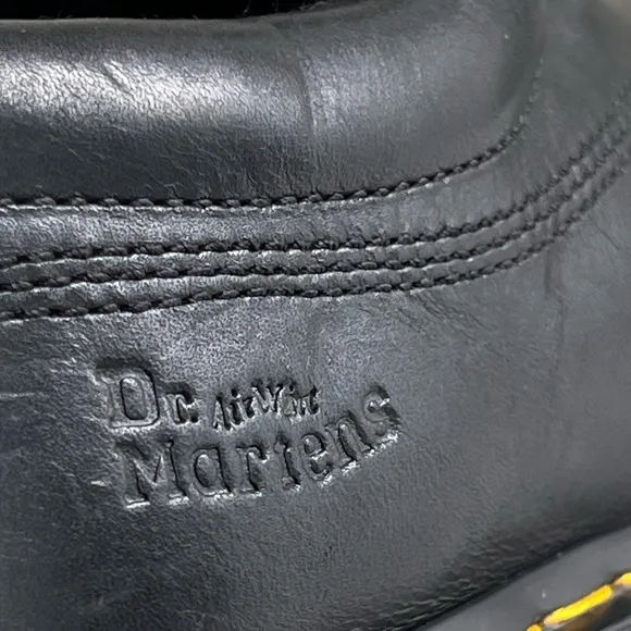 Dr. Martens Lowell Moc Toe Black Leather Work Shoes Size 13
