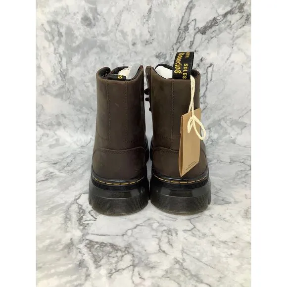 Dr. Martens Mens 4 Women's 5 Brown Crazy Horse Combs Leather Boots Lace Up BR8-5