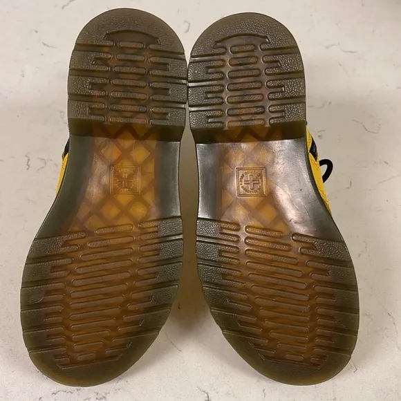 Dr. Martens YOUTH 1460 LEATHER LACE UP BOOTS Yellow Size 2