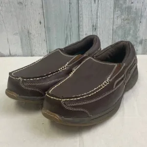 Dr Scholl's Mens Size 10 Brown Leather Slip On Comfort Shoes