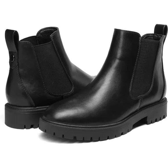 Dream Pairs Fashion Slip Ankle &amp; Bootie Women size (5x11) Black Thermoplastic