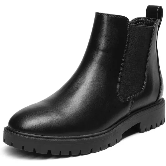 Dream Pairs Fashion Slip Ankle &amp; Bootie Women size (5x11) Black Thermoplastic