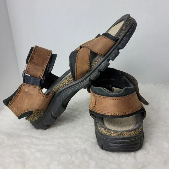 ECCO Cosmo Men's Size 9 Sandals  Brown Leather Shoes