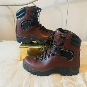 ECCO OFFROAD Brown Leather Boots 44 EU/10 US Waterproof Goretex Lace Up
