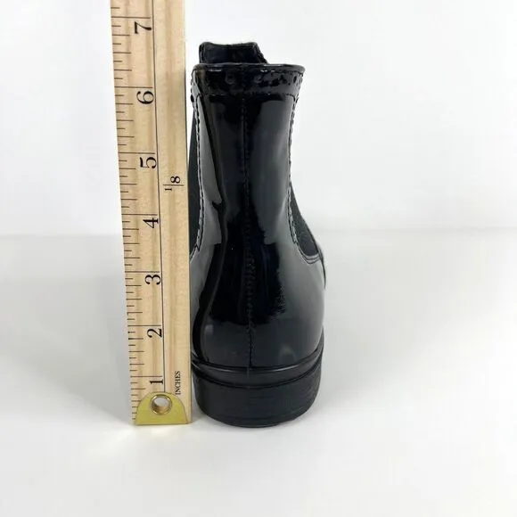 Ecco Touch Chelsea‎ Patent Leather Womens 10.5 Ankle Boots  Classic Comfort 90's