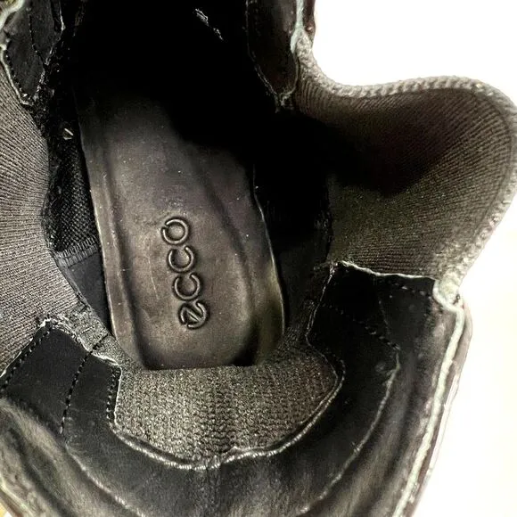 Ecco Touch Chelsea‎ Patent Leather Womens 10.5 Ankle Boots  Classic Comfort 90's