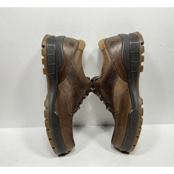 ECCO Track 25 Gore-Tex Hiking Shoes Low Boot Brown Leather Men's Size 8 / 42