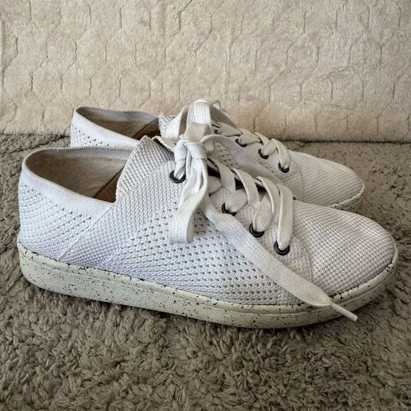 Eileen‎ Fisher Women's Size 8.5 White Stretch Clifton 4 Lace Up Sneakers Shoes