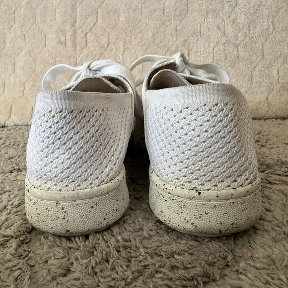 Eileen‎ Fisher Women's Size 8.5 White Stretch Clifton 4 Lace Up Sneakers Shoes