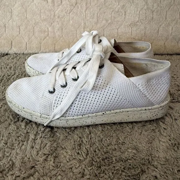 Eileen‎ Fisher Women's Size 8.5 White Stretch Clifton 4 Lace Up Sneakers Shoes