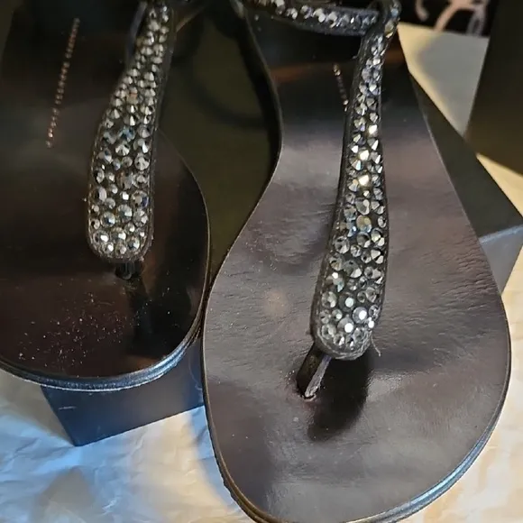 Elegant Black Rhinestone Sandal’s
