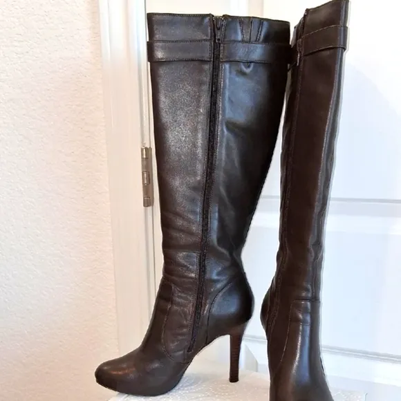 Elegant dark brown Knee-High Women's Boots