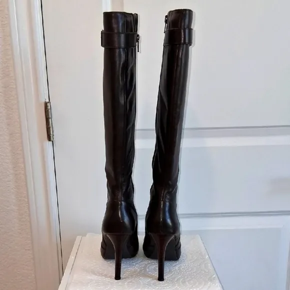 Elegant dark brown Knee-High Women's Boots