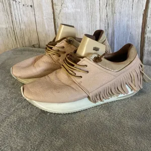 Esse ut Esse Fringe Nude Leather Sneakers Size 37 Made in Italy