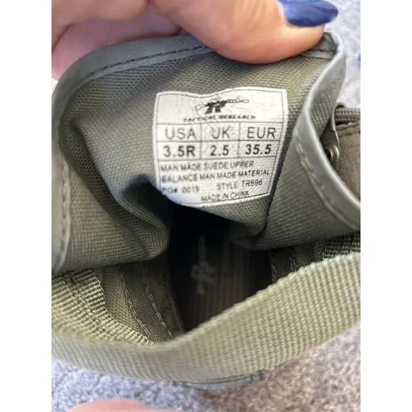 EUC Belleville Tactical Research TR696 Flyweight Sage Green USAF Boots Youth 3.5