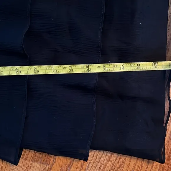 💃🏻EUC Tahari ASL💯Silk Little Black DressTiered Lined Flattering Slimming S:10