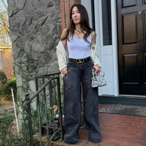 Fabulous Wide leg Dark wash Baggy Jeans