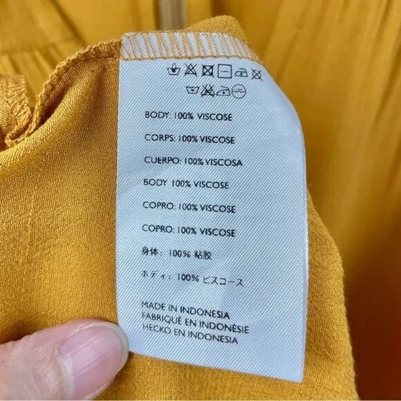 Faithful The Brand Melia Butterscotch Tiered Midi Dress Size XS/US 2