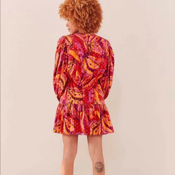 Farm Rio Banana Juice Cotton Minidress