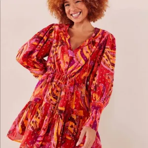 Farm Rio Banana Juice Cotton Minidress