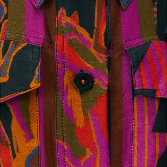 Farm Rio Black Mixed Wild Horses Shirtdress