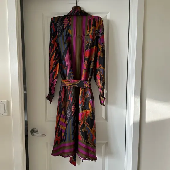 Farm Rio Black Mixed Wild Horses Shirtdress