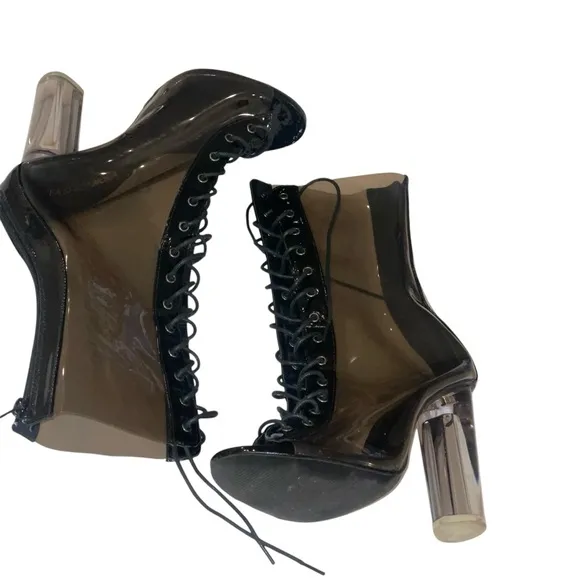 Fashion Nova Black Heeled Boots
