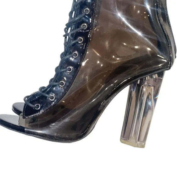 Fashion Nova Black Heeled Boots