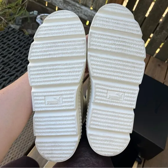 Fenty x Puma By Rihanna Chelsea Sneaker Chunky Sole Boot In Vanilla Ice Sz 10