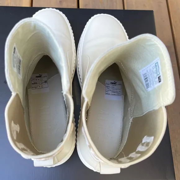 Fenty x Puma By Rihanna Chelsea Sneaker Chunky Sole Boot In Vanilla Ice Sz 10