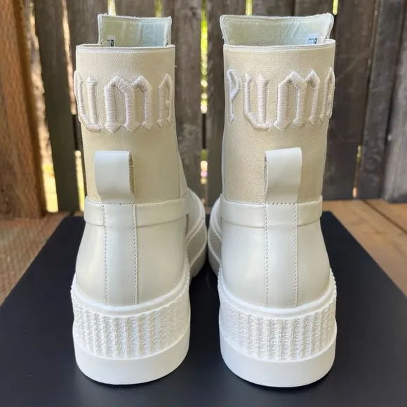 Fenty x Puma By Rihanna Chelsea Sneaker Chunky Sole Boot In Vanilla Ice Sz 10