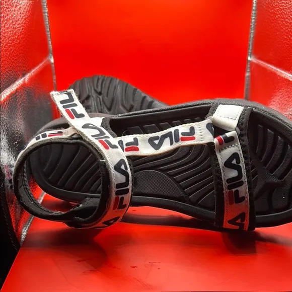 Fila Black and White Athletic Shoes with Cushioned Sole