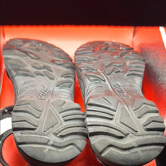 Fila Black and White Athletic Shoes with Cushioned Sole