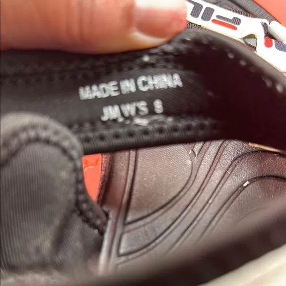 Fila Black and White Athletic Shoes with Cushioned Sole