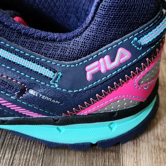 Fila Women's All Terrain Pink &amp; Blue Sneakers Size 11 Running Hiking NWOB