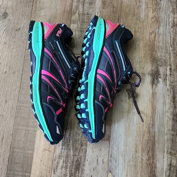 Fila Women's All Terrain Pink &amp; Blue Sneakers Size 11 Running Hiking NWOB