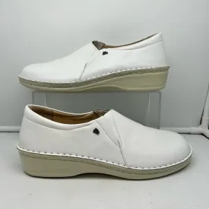 Finn Comfort Shoes Womens 40 NEWPORT Leather Slip On Clog Work Chef US 9.5 White