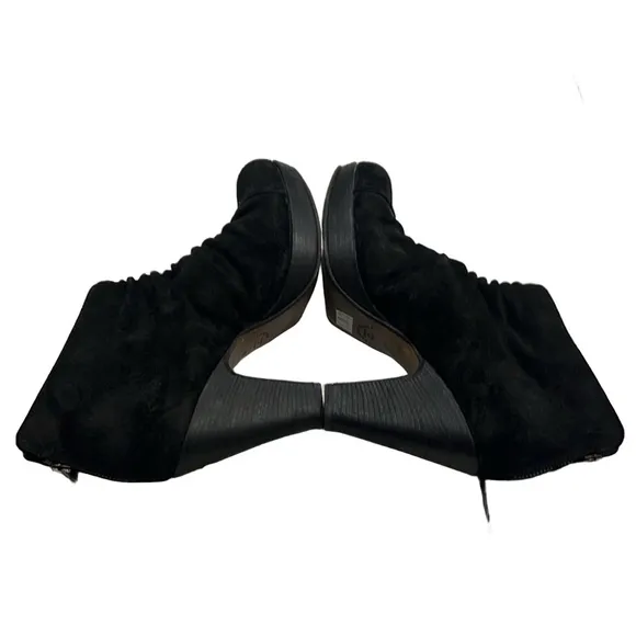 Fiorentini &amp; Baker Black Suede Booties Size 41/11 Back Zip