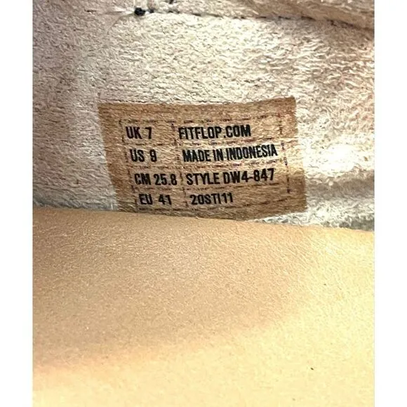 FitFlop Allegro Leather Faux Ballet Flats Shoes Women's Coral Pink Snake Size 9
