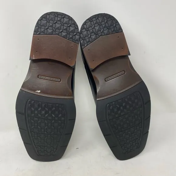 Florsheim  Black Leather Moc Toe Slip On Shoes Mens Size 10.5