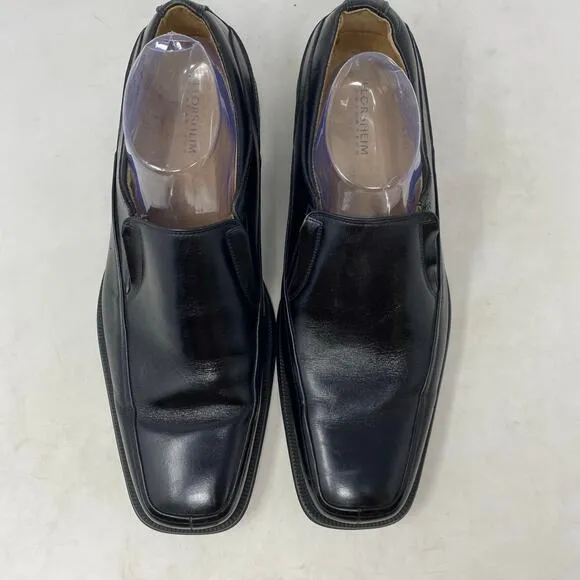 Florsheim  Black Leather Moc Toe Slip On Shoes Mens Size 10.5