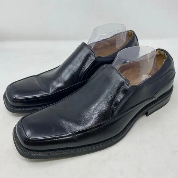 Florsheim  Black Leather Moc Toe Slip On Shoes Mens Size 10.5