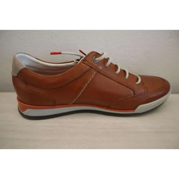 Fluchos 39025 Men's Sz 42 US 9 Cognac Brown Leather ETNA F0148 Sporty Shoes